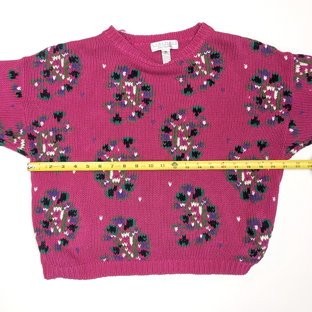 Vintage Pink Floral Sweater - Picture 4 of 5